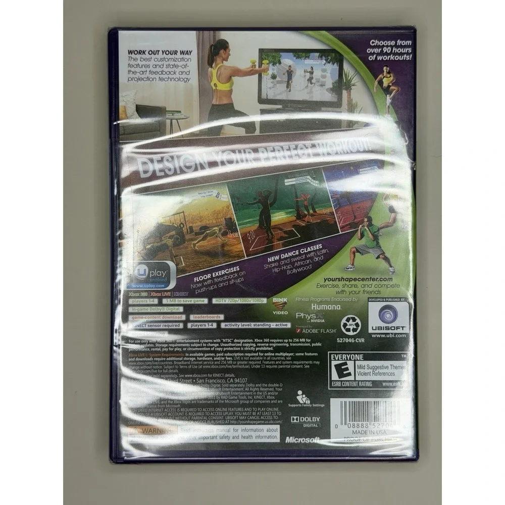 Microsoft Xbox 360 Kinect Your Shape Fitness Evolved 2012 Exercise Video Game